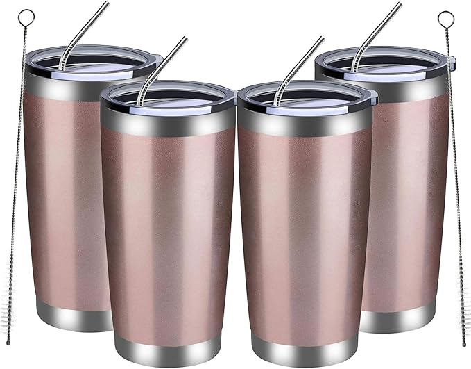 MEWAY 20oz Tumbler 4 Pack Double Wall Vacuum Insulated Travel Mug Bulk