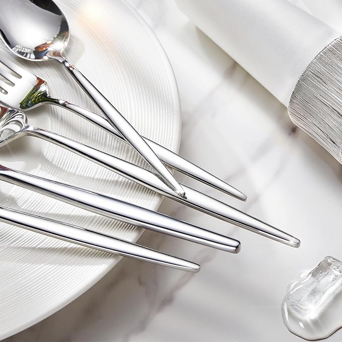 18/10 Silverware Set for 4, 20 Piece Stainless Steel Flatware Cutlery Set |