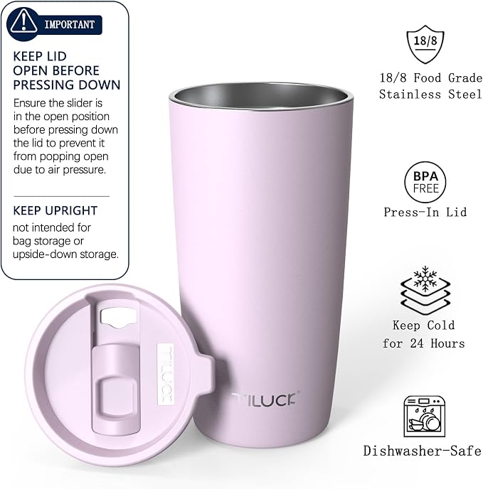 TILUCK 20 oz Insulated Coffee Tumbler