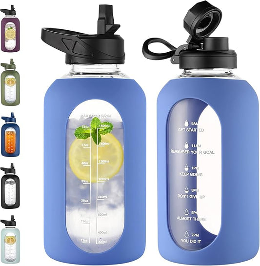 CIVAGO 64 oz Glass Water Bottle