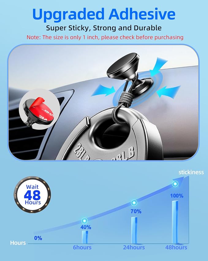 10 Pcs 3M Sticky Adhesive Pads for Car Magnetic Phone Holder, 1 inch Round VHB