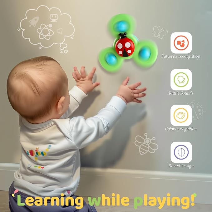 Suction Cup Spinner Airplane Travel Toys