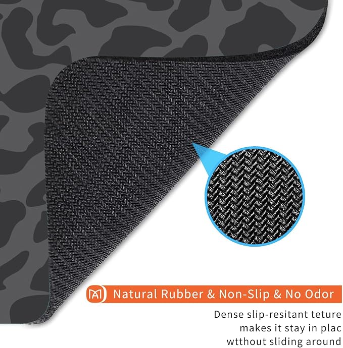 Square Mouse Pad Black Leopard, Personalized Premium-Textured Custom Mouse Mat