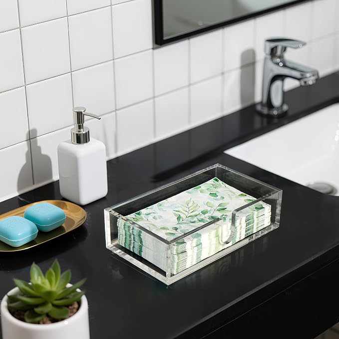 LotFancy Napkin Holder, Acrylic Napkin Holder