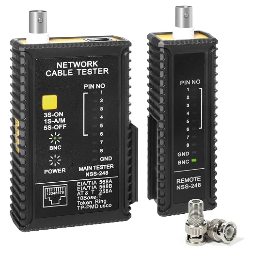 Dual-Function Coaxial & RJ45 Network Cable Tester