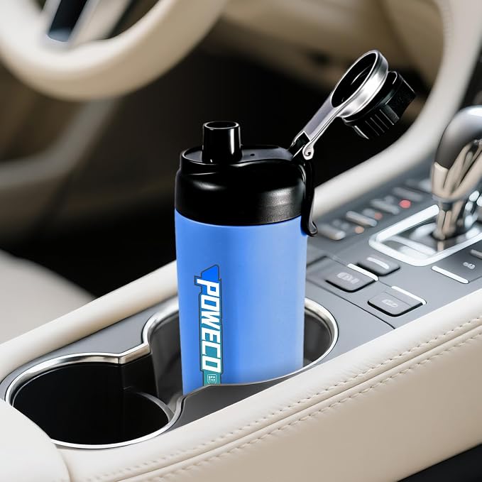 Ceramic Lined Water Bottle, 18 oz Insulated Travel Mug