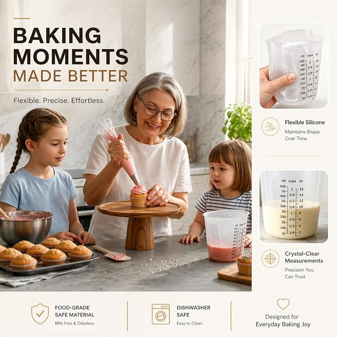 Palksky Silicone Measuring Cups Set