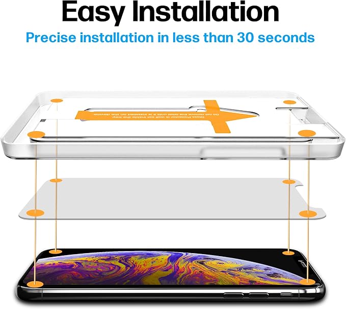 Power Theory Designed for iPhone Xs Max Screen Protector Tempered Glass