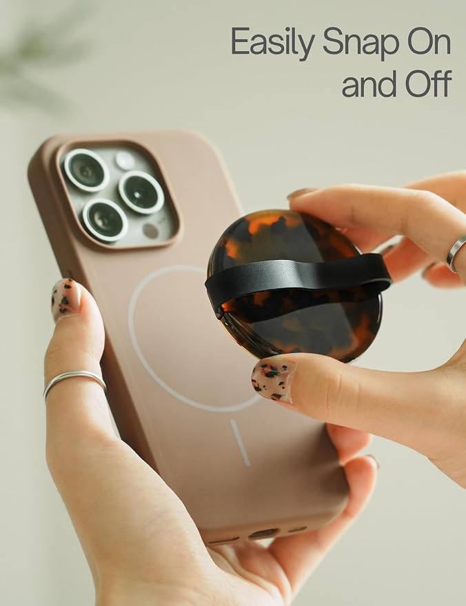 Heesch Magnetic Ring for Phone Case Loopy Brown Phone Grip Strap Holder for