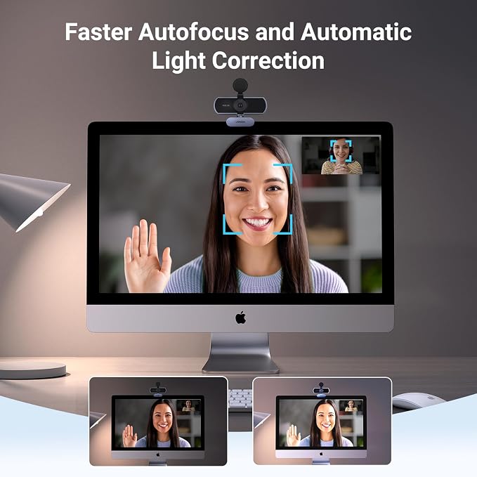 UGREEN 2K Webcam, Full HD 1080P Webcam