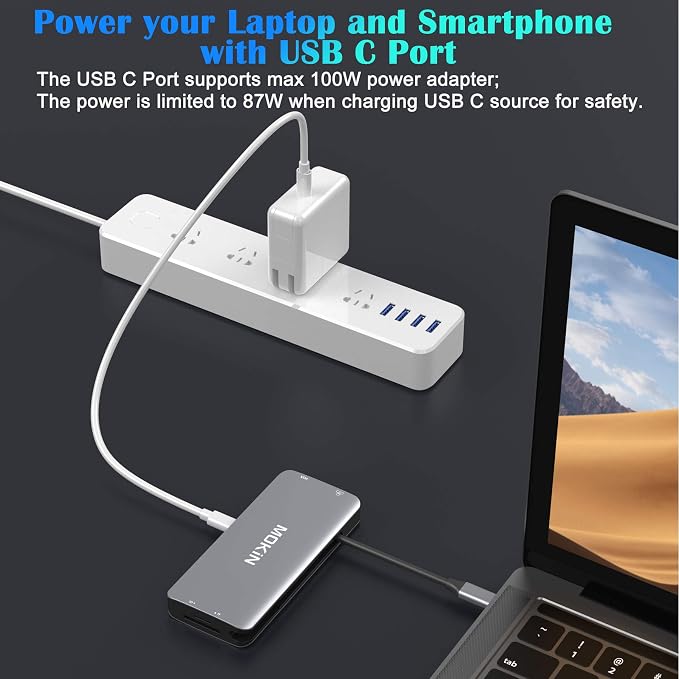 USB C Hub Multiport Adapter - 10 in 1 Portable Dongle