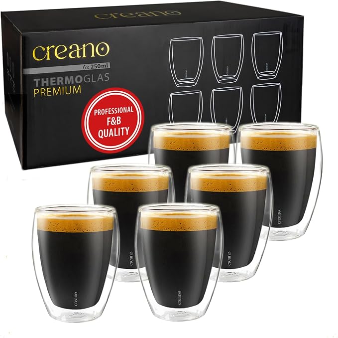 Creano Premium Double-Walled Drinking Glasses 9oz / 250 ml