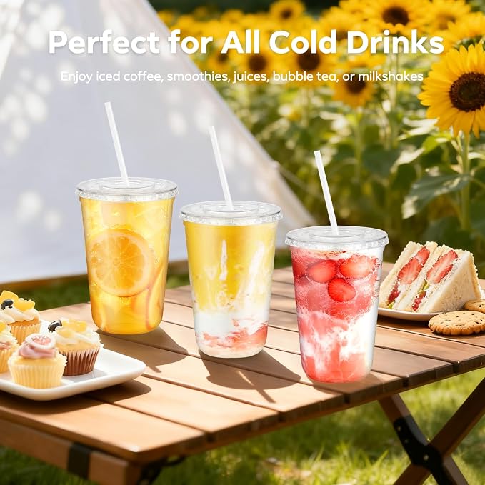 50 Pack 16 oz Plastic Cups