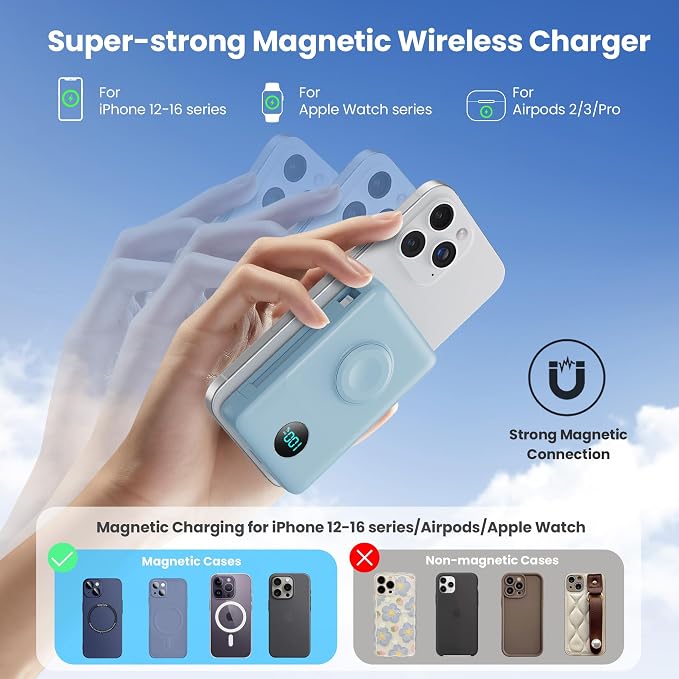 Magnetic Portable Charger 10800mAh