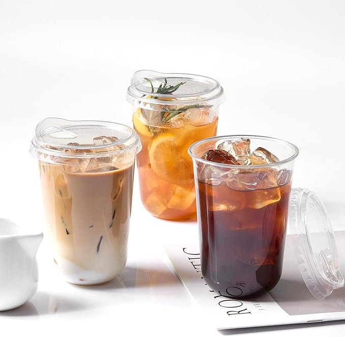 16 oz Clear Plastic Coffee Cups