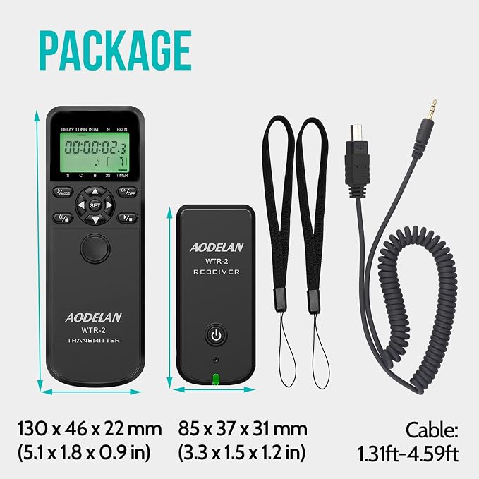 Wireless Shutter Camera Remote Intervalometer Timer Compatible