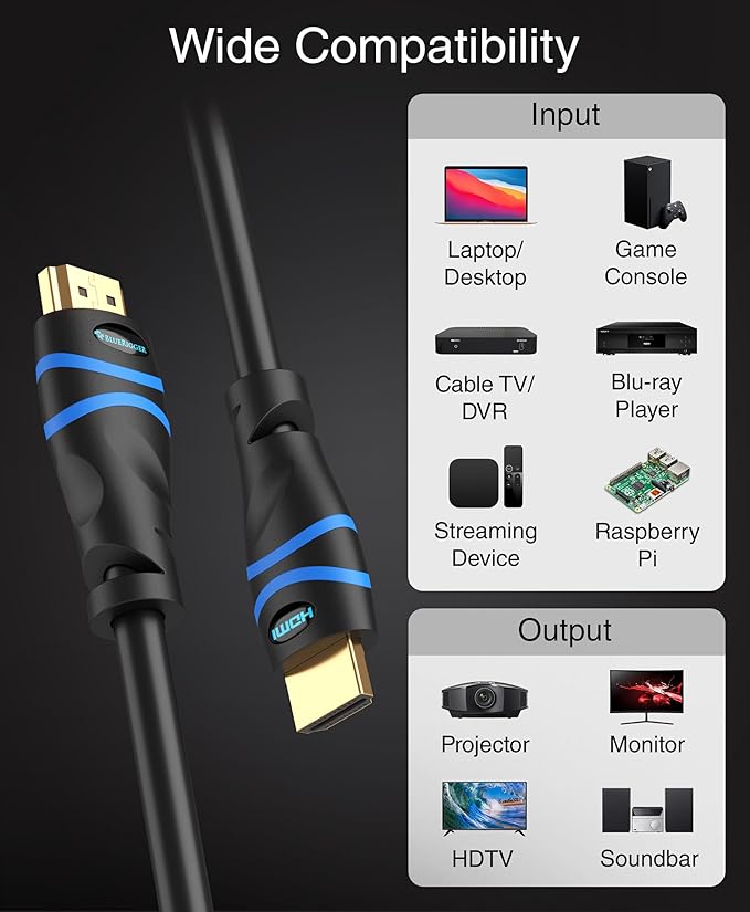 BlueRigger 4K HDMI Cable 40FT