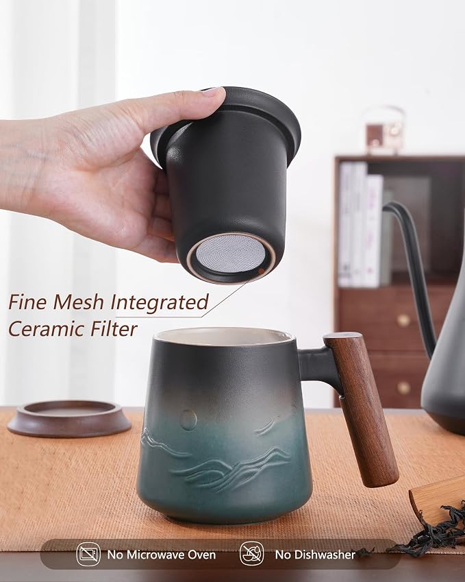 ZENS Tea Mug with Infuser and Lid
