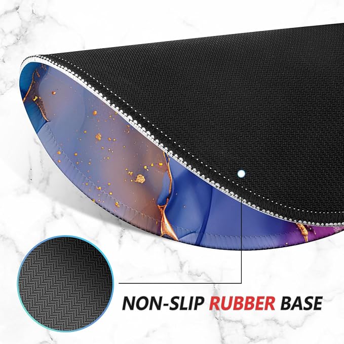 ITNRSIIET Mouse Pad Non-Slip Rubber Base Smooth Surface Stitched Edges