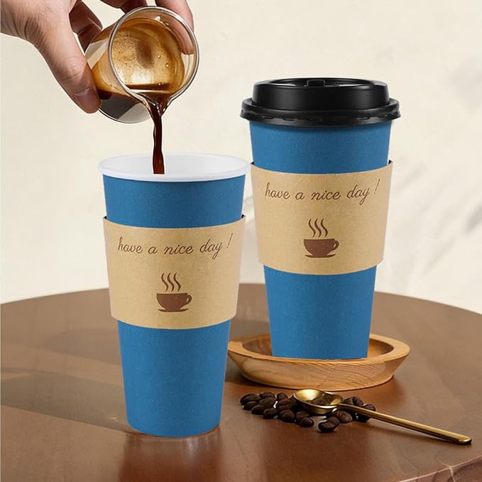 Clawsoff 50 Pack 20 oz Disposable Paper Coffee Cups