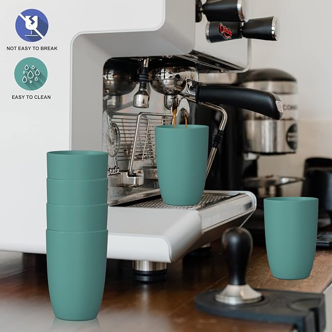 Wrova Wheat Straw Cups 6 PCS Good Alternative to Plastic Reusable Cups 20 oz