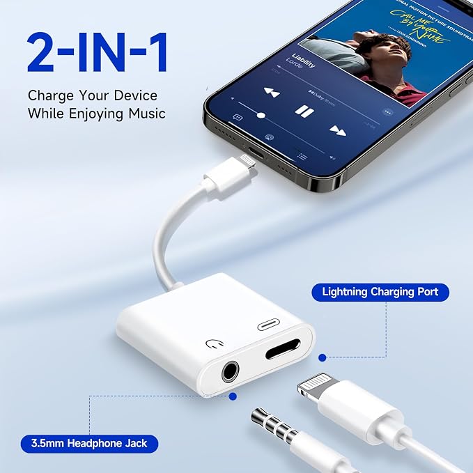 2-in-1 Charging & Audio Adapter