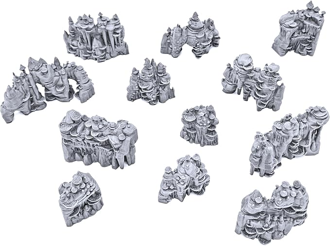 Shroom Grotto Walls by Printable Scenery, 3D Printed Tabletop RPG Scenery and