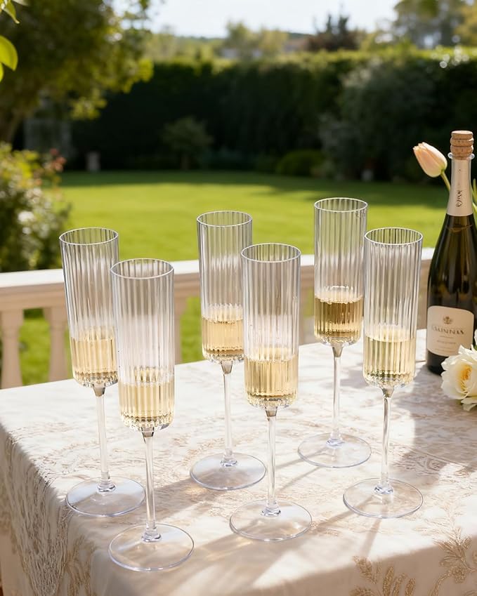 Ciaell 24 Pack Plastic Champagne Flutes