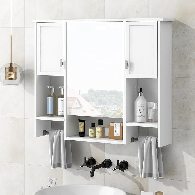 Bathroom Medicine Cabinet, Wall Mounted Bathroom Storage Cabinet