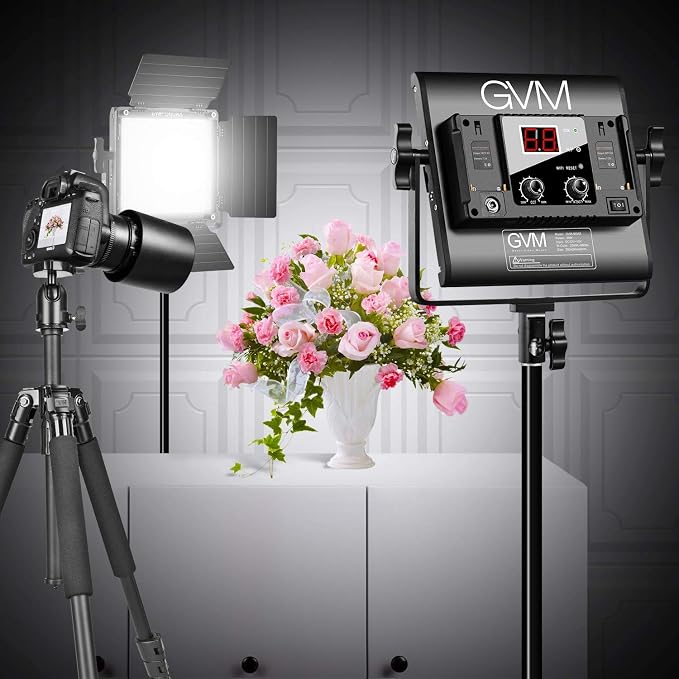 GVM 560 LED Video Light, Dimmable Bi-Color, 2 Packs Photography Lighting
