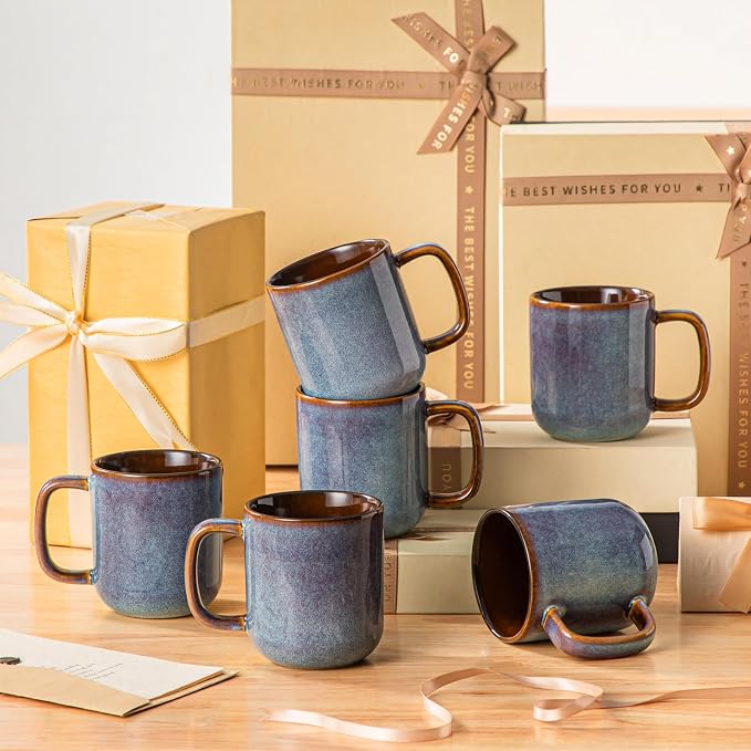 vancasso Coffee Mugs Set of 6, 12 Oz Ceramic Coffee Cups