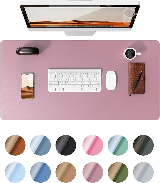 YSAGi Leather Desk Protector, Office Mat, Large Mouse Mat, Non-Slip PU Leather