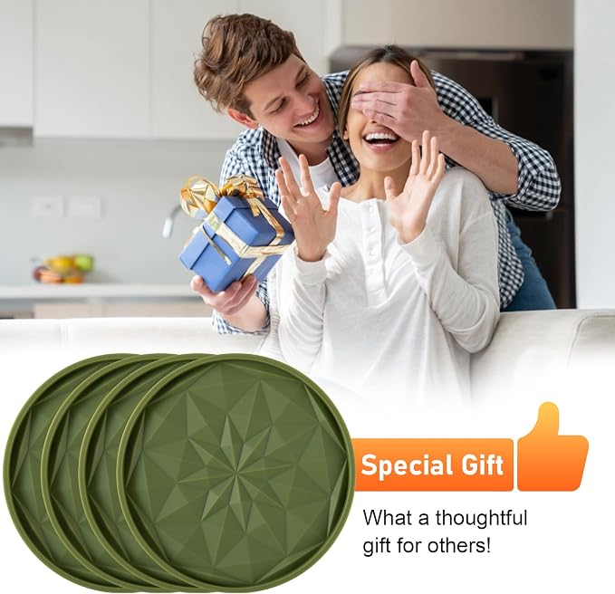 OIAHOMY 8 Pcs Coasters with Holder