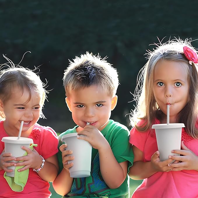 16 oz Reusable White Plastic Cups