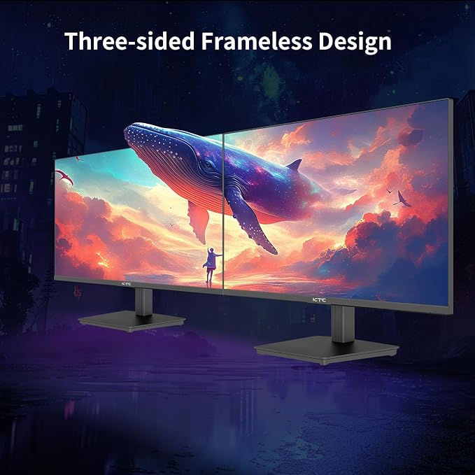 KTC 24 Inch QHD 100Hz Computer Monitor IPS 2K, 1300:1 Contrast, Anti-Blue Light