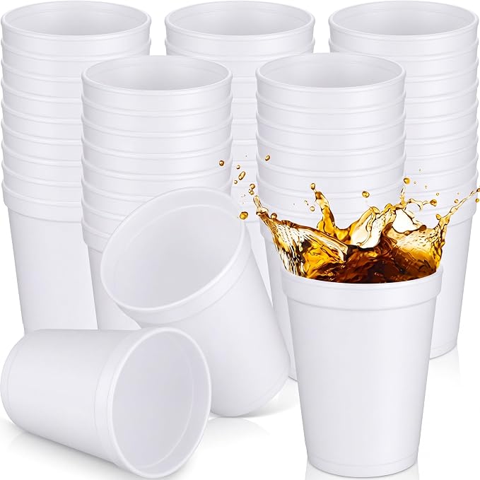 Yungyan 500 Pack 16 oz Stadium Cups Reusable Plastic Cups Blank Drink Stadium