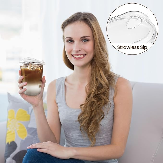 16 oz Round Bottom Clear Plastic Cups