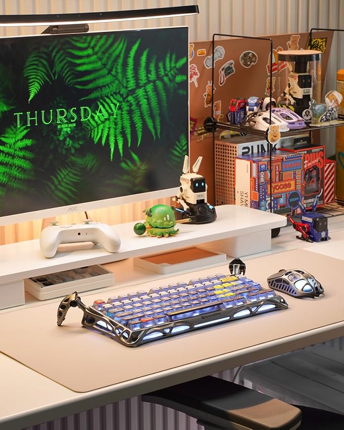 GravaStar Mercury K1 Pro Wireless Mechanical Gaming Keyboard, 75% Layout RGB