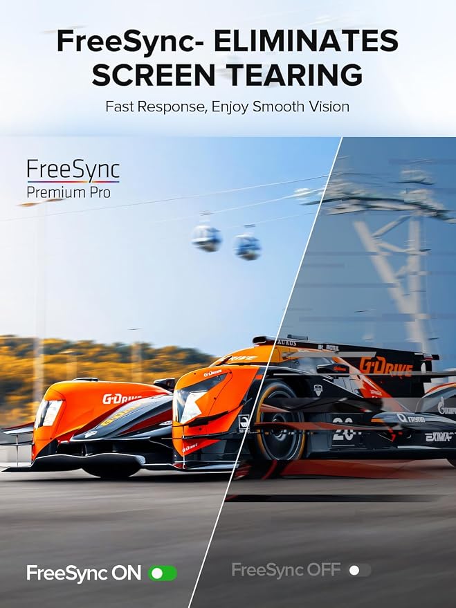 UPERFECT 24.5" Portable Monitor 240Hz Gaming Monitor 1200:1 Contrast FreeSync