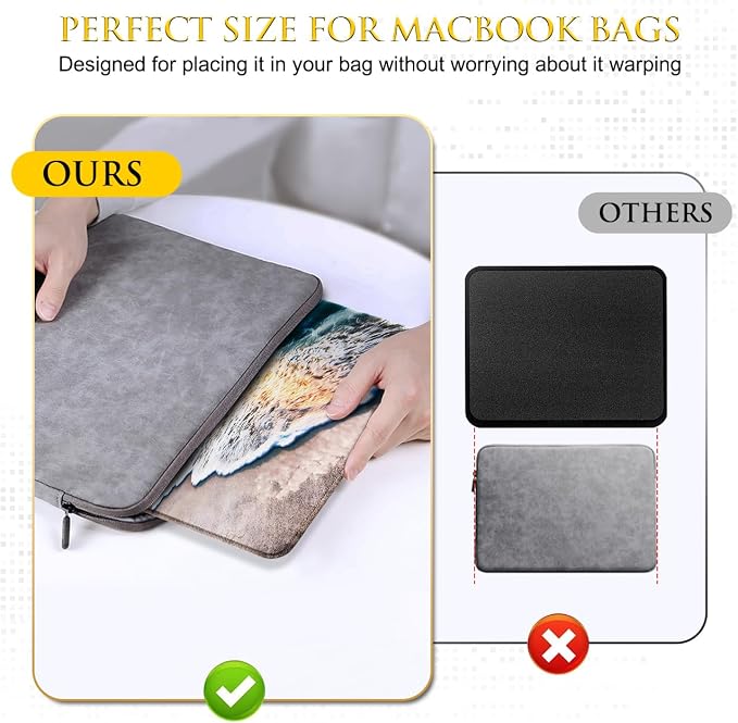 JIKIOU 3 Pack Mouse Pad with Stitched Edge, Comfortable Mouse Pads with