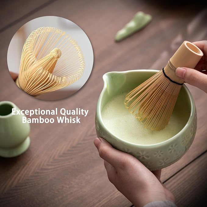 Buucup Matcha Whisk Set, Ceramic Matcha Kit