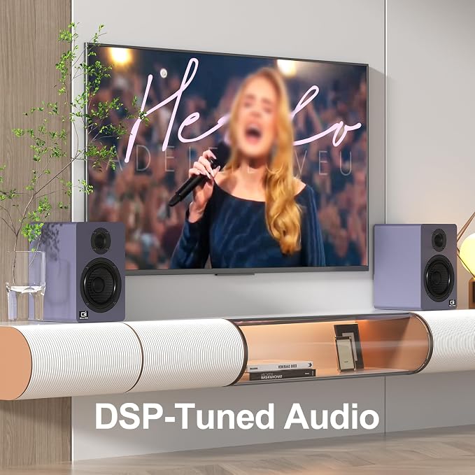 60W Computer Speakers for Desktop PC, 24-Bit Optical, Silk-Dome Tweeter