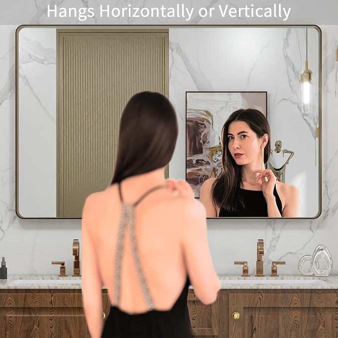 48”X30” Bronze Bathroom Mirrors