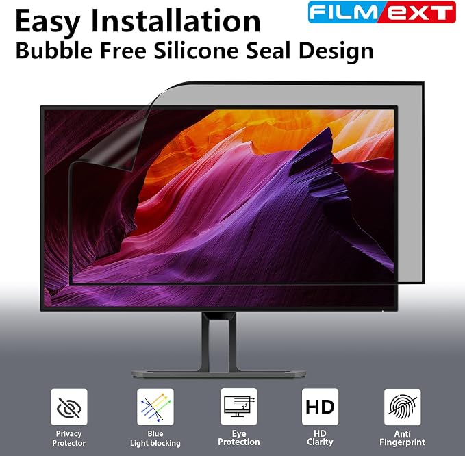 FILMEXT [2 Pack Removable 24 Inch Computer Privacy Screen Filter