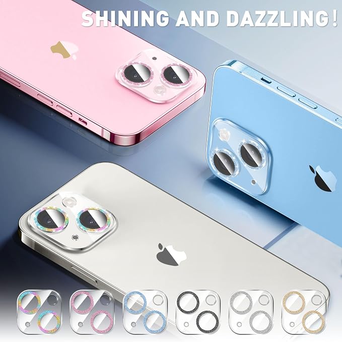 LucBuy 3PCS Sparkling Camera Lens Protector