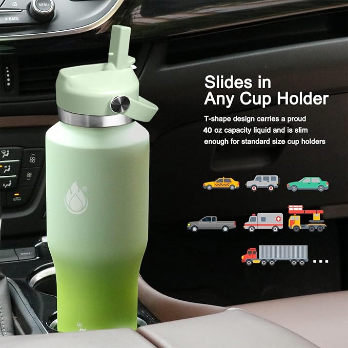 SENDESTAR SENDESTAR 40oz Stainless Steel Water Bottle, Double Wall Vacuum