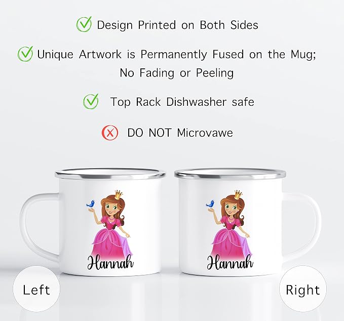 Personalized Mug for Kids, Girls | Customized Hot Chocolate, Coffee & Milk Cup