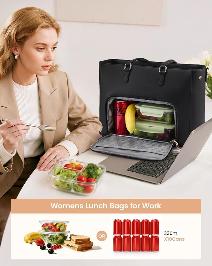 LOVEVOOK Lunch Tote Bag for Women, 3 in 1 Work Bag