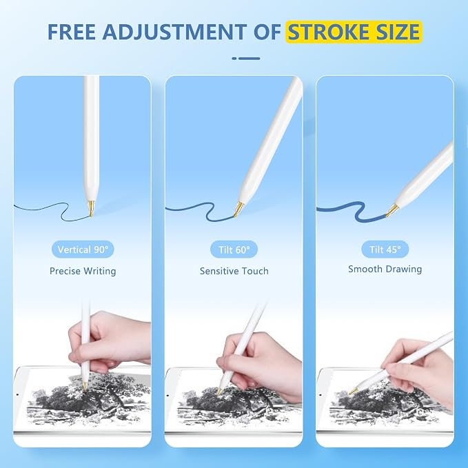 2+6 Pack for Apple Pencil Tips, Upgraded Replacement Pencil Nibs for Apple