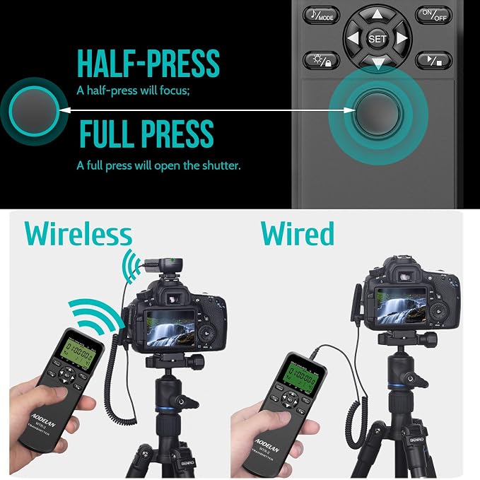 Wireless Shutter Camera Remote Intervalometer Timer Compatible